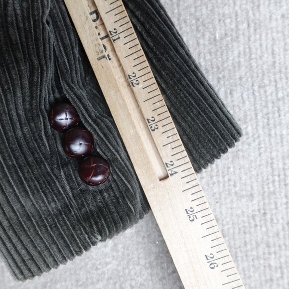 LL Bean Sport Coat Medium Gray Corduroy Patch Pockets Thinsulate Made in USA - Picture 11 of 16